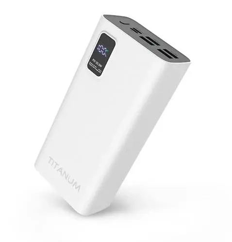 Універсальна мобільна батарея 30000 mAh, Titanum 728S, White, 22.5 Вт, 4xUSB / Type-C, QC 3.0, PD (TPB-728S-W) - фото 2