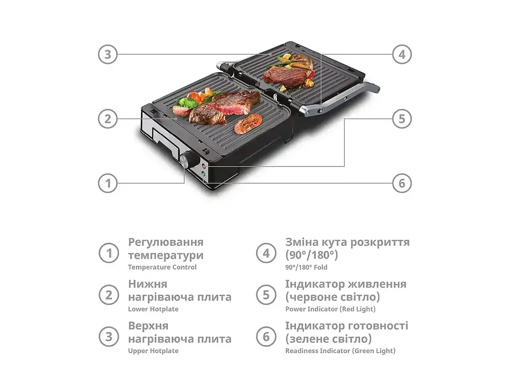 Контактний гриль BITEK BT-2687 BBQ, 3000 Вт - фото 4