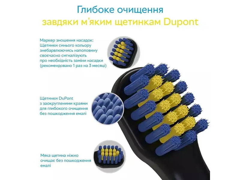 Насадки для електричної зубної щітки Pecham білі (0290119080806) - фото 3