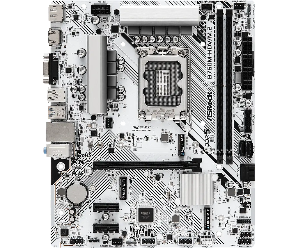 Материнська плата ASRock B760M-HDV/M.2 LGA 1700 (B760M-HDV/M.2) - фото 5
