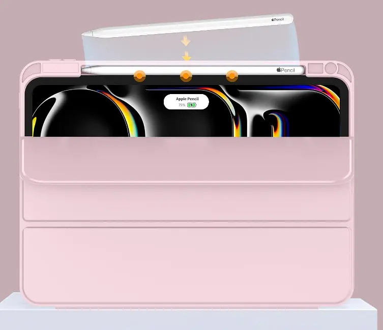 Чохол-книжка DK для Apple iPad Pro 13" M4 2024 Еко-шкіра силікон Smart Case Слот під Стілус pink sand - фото 3
