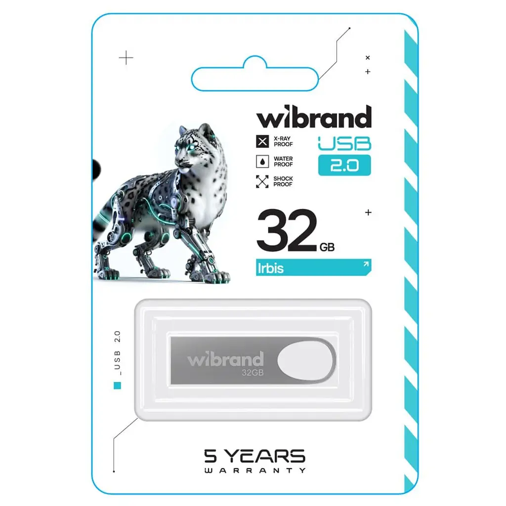 Flash Wibrand USB 2.0 Irbis 32Gb Silver - фото 2