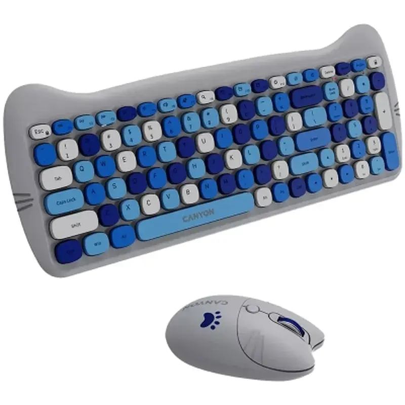 Комплект Canyon HSET-W6 Kitty Edition Wireless UA Blue (CNS-HSETW6BL) - фото 4