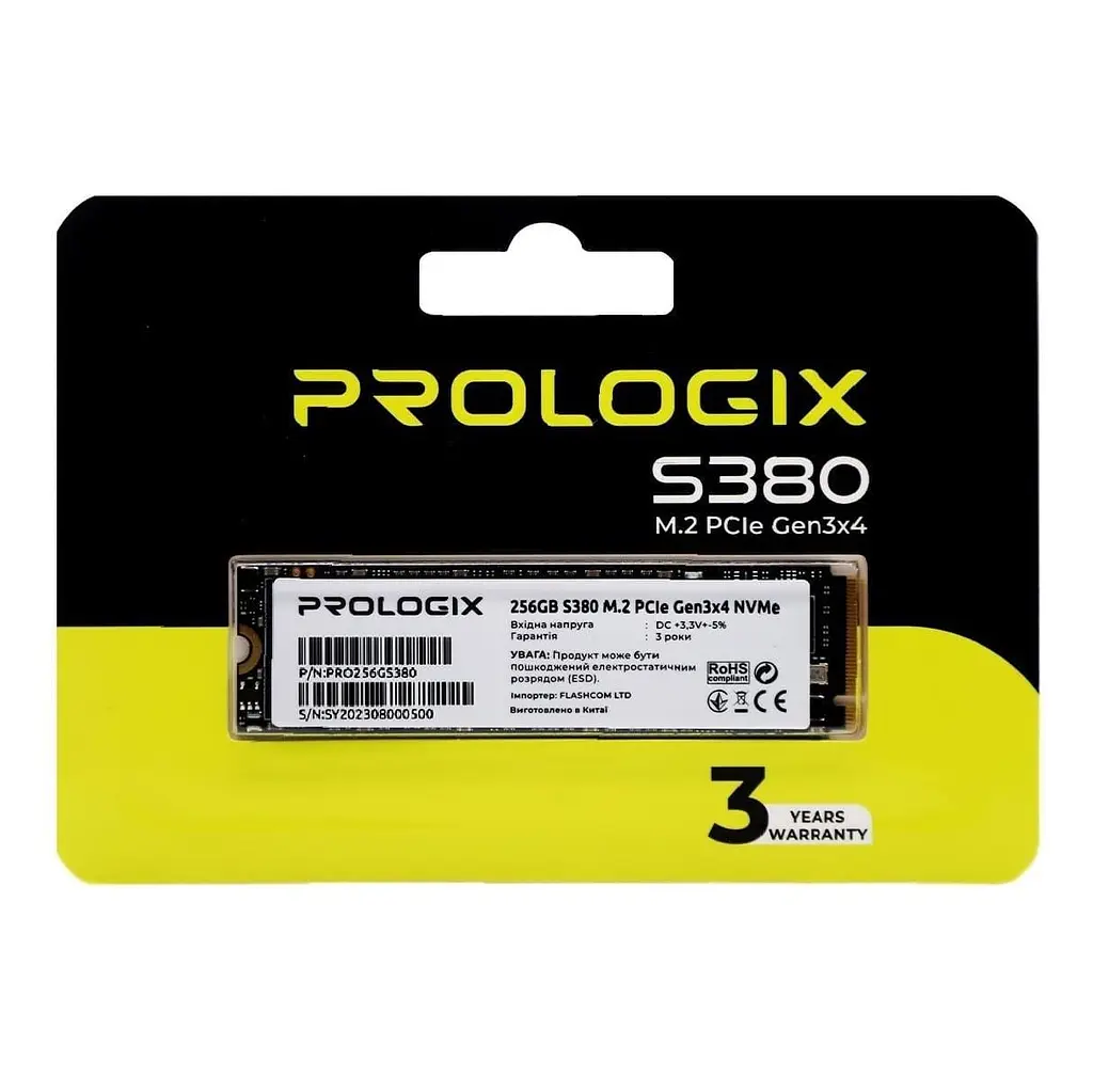 Накопичувач SSD ProLogix m.2 NVMe 512GB S380 TLC PCIe 3.0 480 500 (PRO512GS380) - фото 3