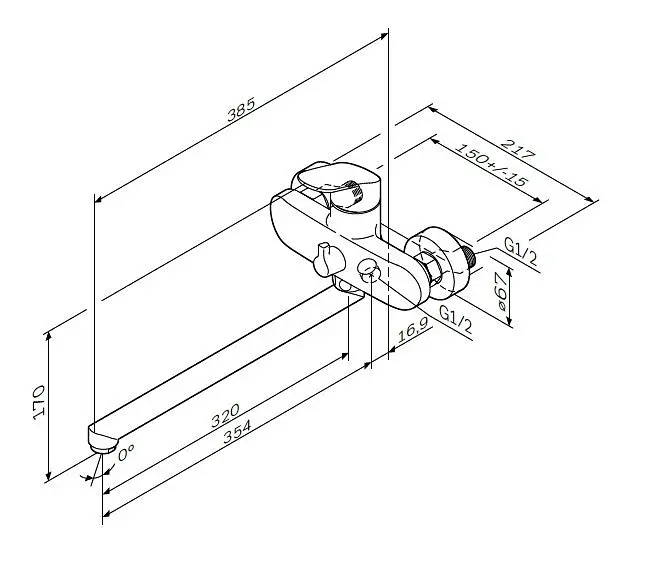 Смеситель для ванны и душа AM.PM Like F8090000 - фото 10