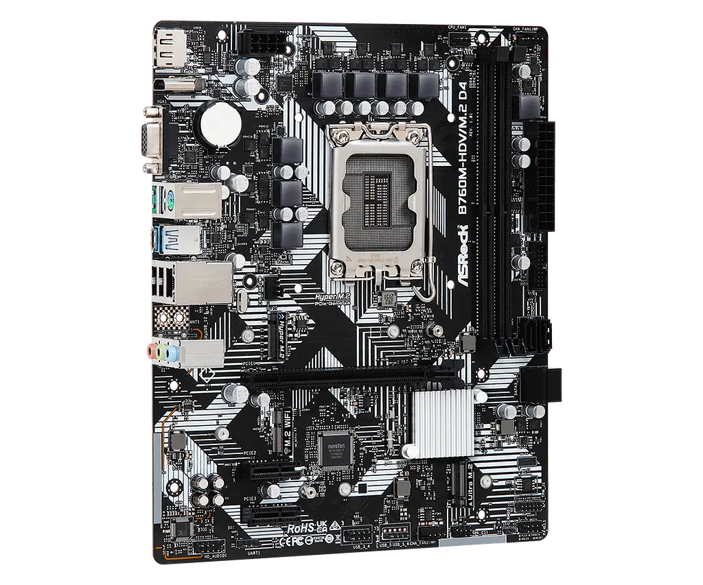 Mатеринська плата ASRock B760M-HDV/M.2 D4 LGA 1700 (B760M-HDV/M.2 D4) - фото 3