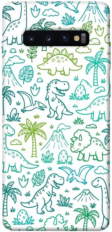 TPU чохол Demsky Dino pattern для Samsung Galaxy S10+