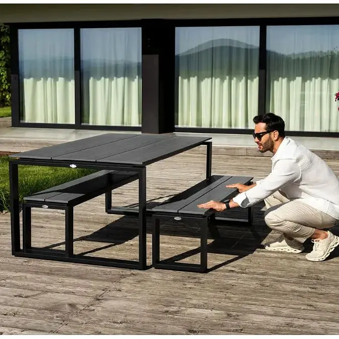 Садова лавка (на цвинтар) Di Volio Pisa 160см сірий - фото 7