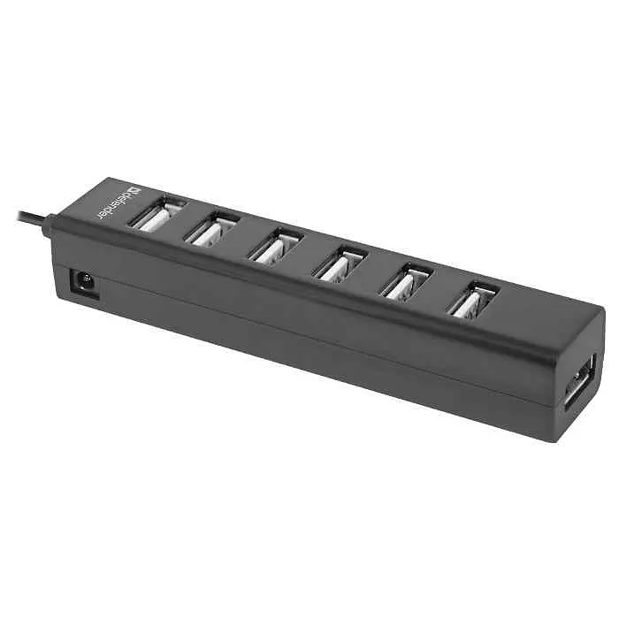 USB-Хаб Defender USB Hub Quadro Swift 7-port USB2.0 пасивний, чорний (83203) - фото 3