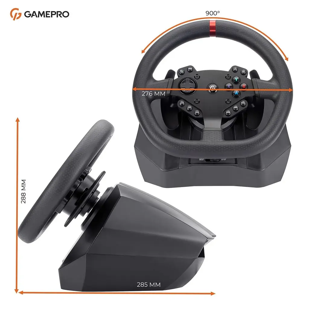 Руль и педали GamePro RW575PM с коробкой передач XBOX/PS4/PS3/PC/SWITCH - фото 6