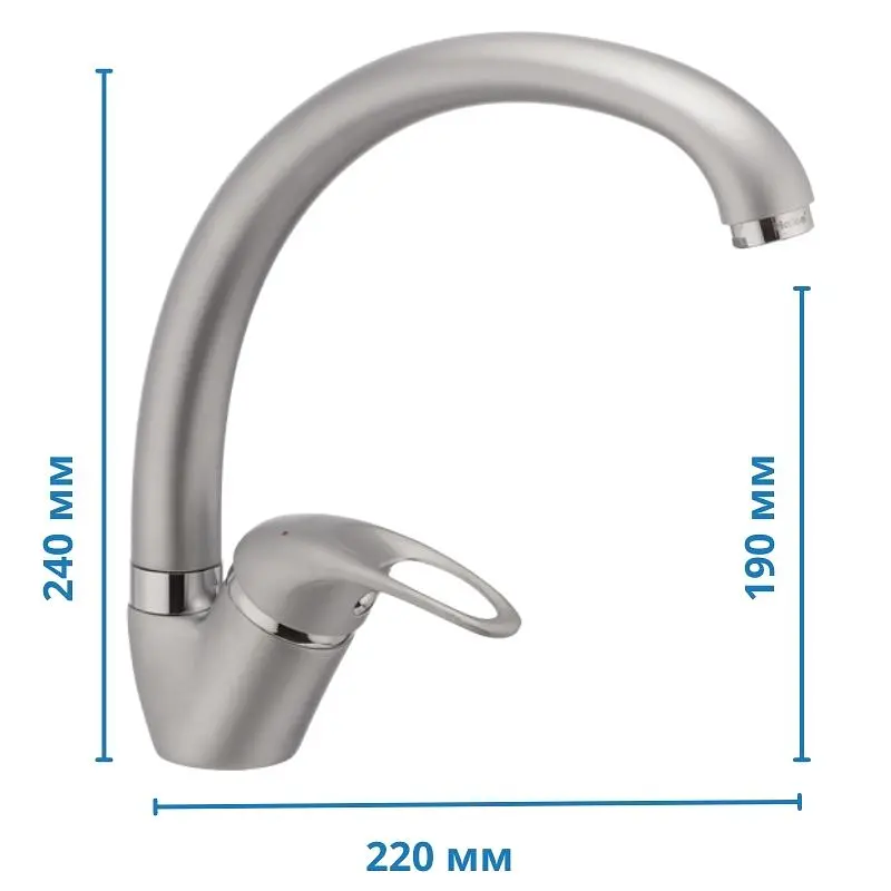 Змішувач для кухні Haiba Premiere 011 матовий HB0352 Satin - фото 2