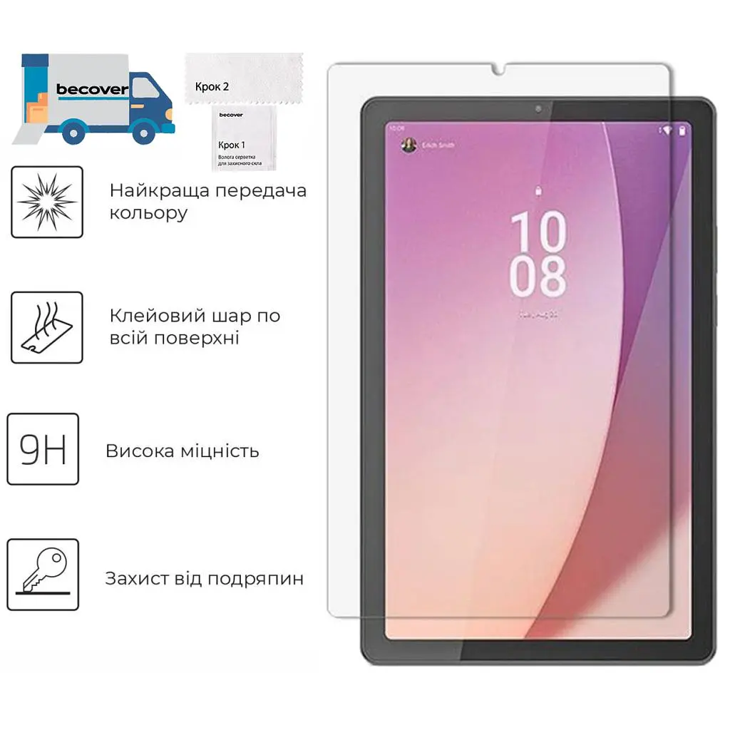 Скло захисне BeCover Lenovo Tab One / Tab K9 8.7" 2025 (TB305XU/FU) (713700) - фото 3