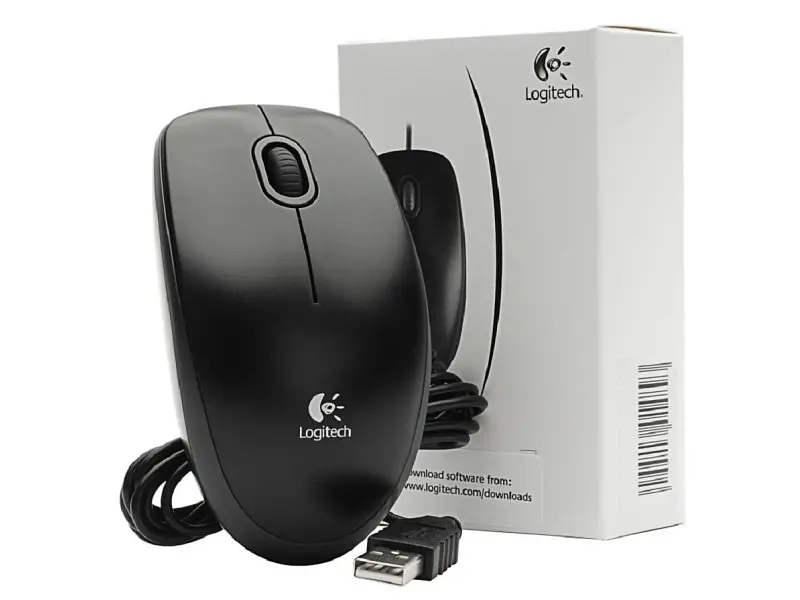 Миша Logitech B100 Optical Mouse Black (910-003357) - фото 3