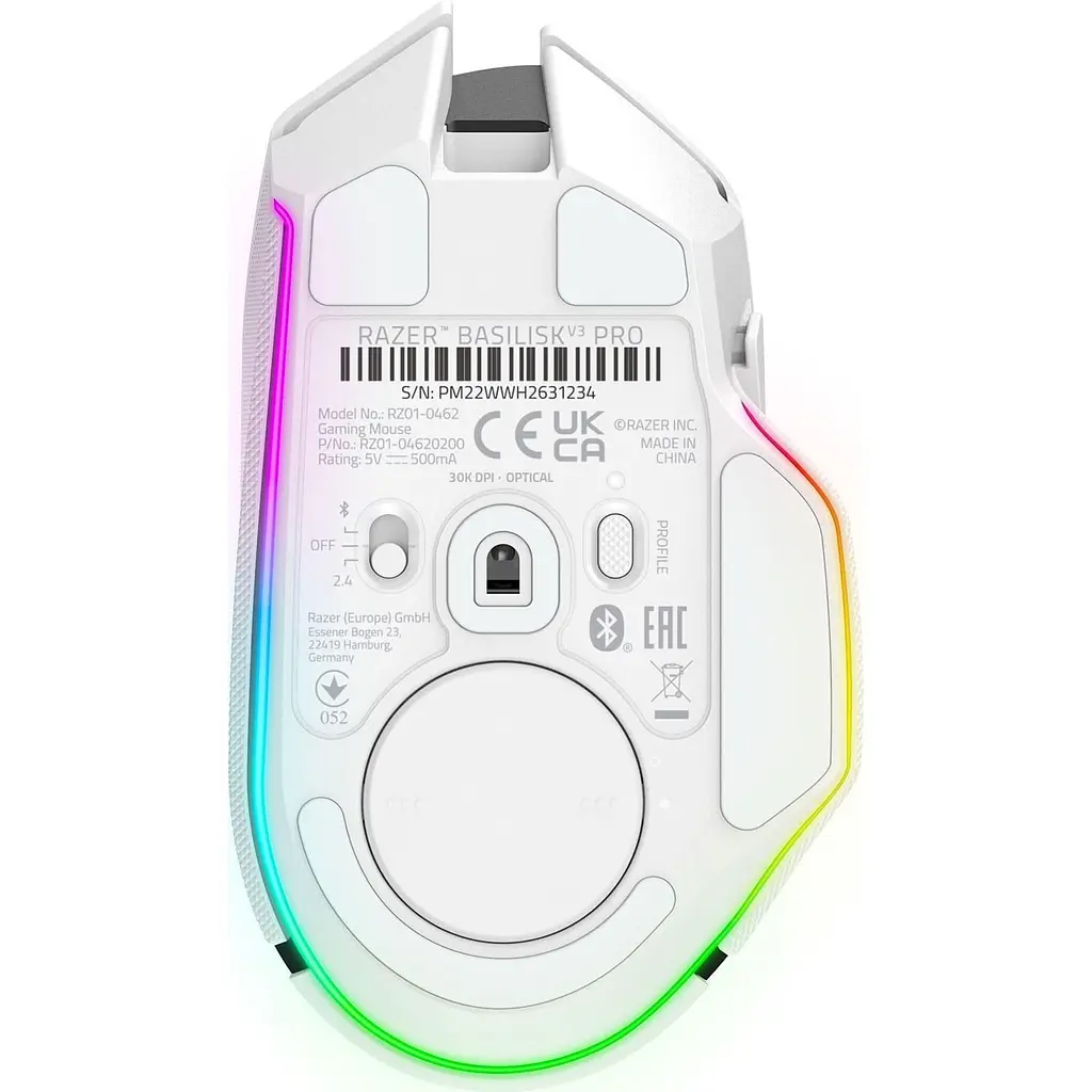 Бездротова миша Razer Basilisk V3 Pro Wireless White (RZ01-04620200-R3G1) - фото 4