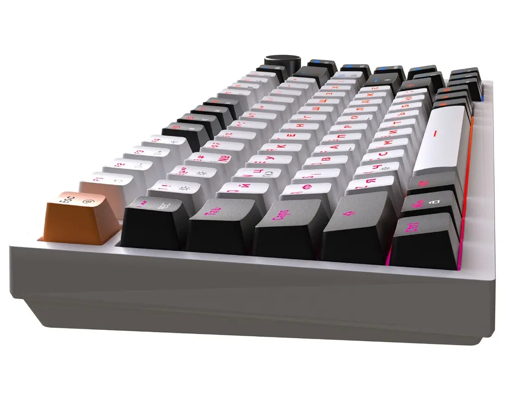 Клавіатура ігрова механічна GamePro MK-160 Red Swich Hot-Swap RGB White-Black - фото 3