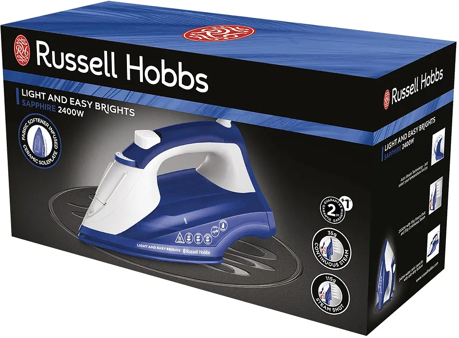 Праска з подачею пари Russell Hobbs 26483-56 Light & Easy Brights Sapphire Iron (6840575) - фото 5