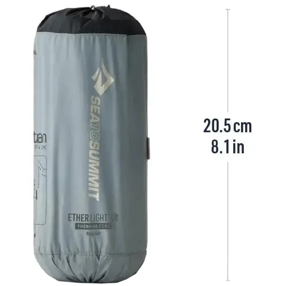 Килимок надувний Sea To Summit Ether Light XR Insulated ASC Mat Regular Dark Gray - фото 2