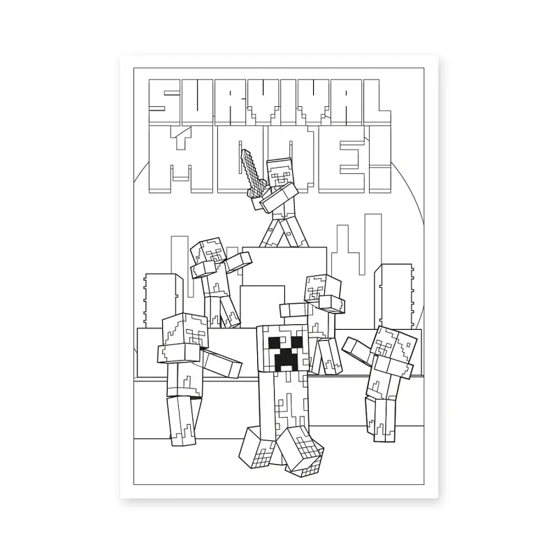 Розмальовка Minecraft YES 742915 12 арк. Різнокольоровий shop (4823091915093) - фото 2