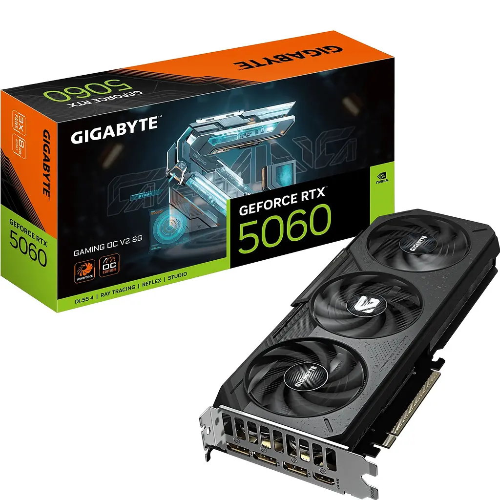 Відеокарта GF RTX 5060 8GB GDDR7 Gaming OC V2 Gigabyte (GV-N5060GAMING OCV2-8GD) - фото 8