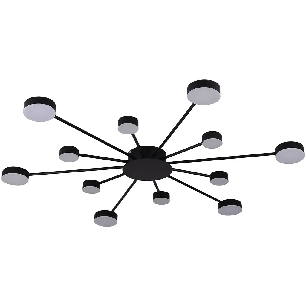 Світильник стельовий Miorro LED Foresta з пультом ДУ 76W 2700-6000К чорний (51-313-004) - фото 3