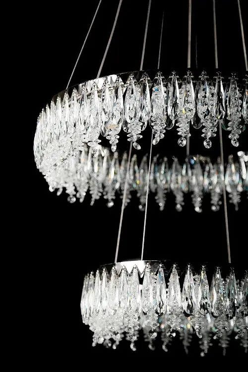 Світлодіодна люстра Splendid Ray L7068/400+600/2 LED (CH+Clear) - фото 5