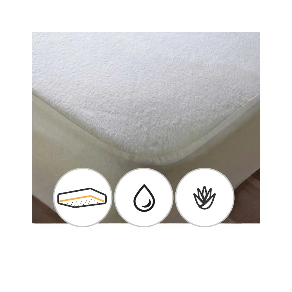 Наматрацник MirSon Terry Waterproof Aloe Vera 219 водонепроникний гумка по периметру 80x160 см (2200000369819) - фото 3