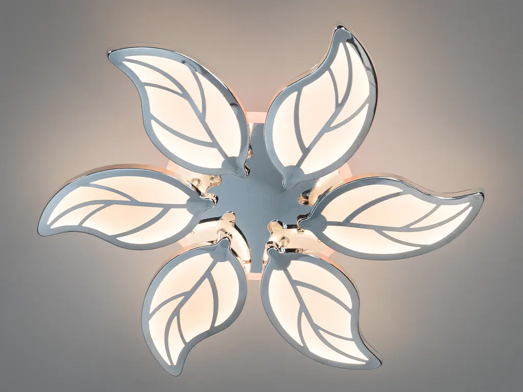 Светодиодная люстра смарт светильник с пультом LED, хром, 105W димер - фото 2