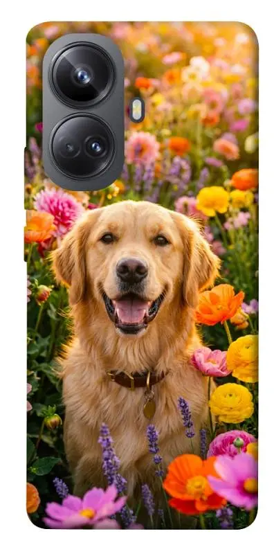TPU чохол Demsky Flowery labrador для Realme 10 Pro+