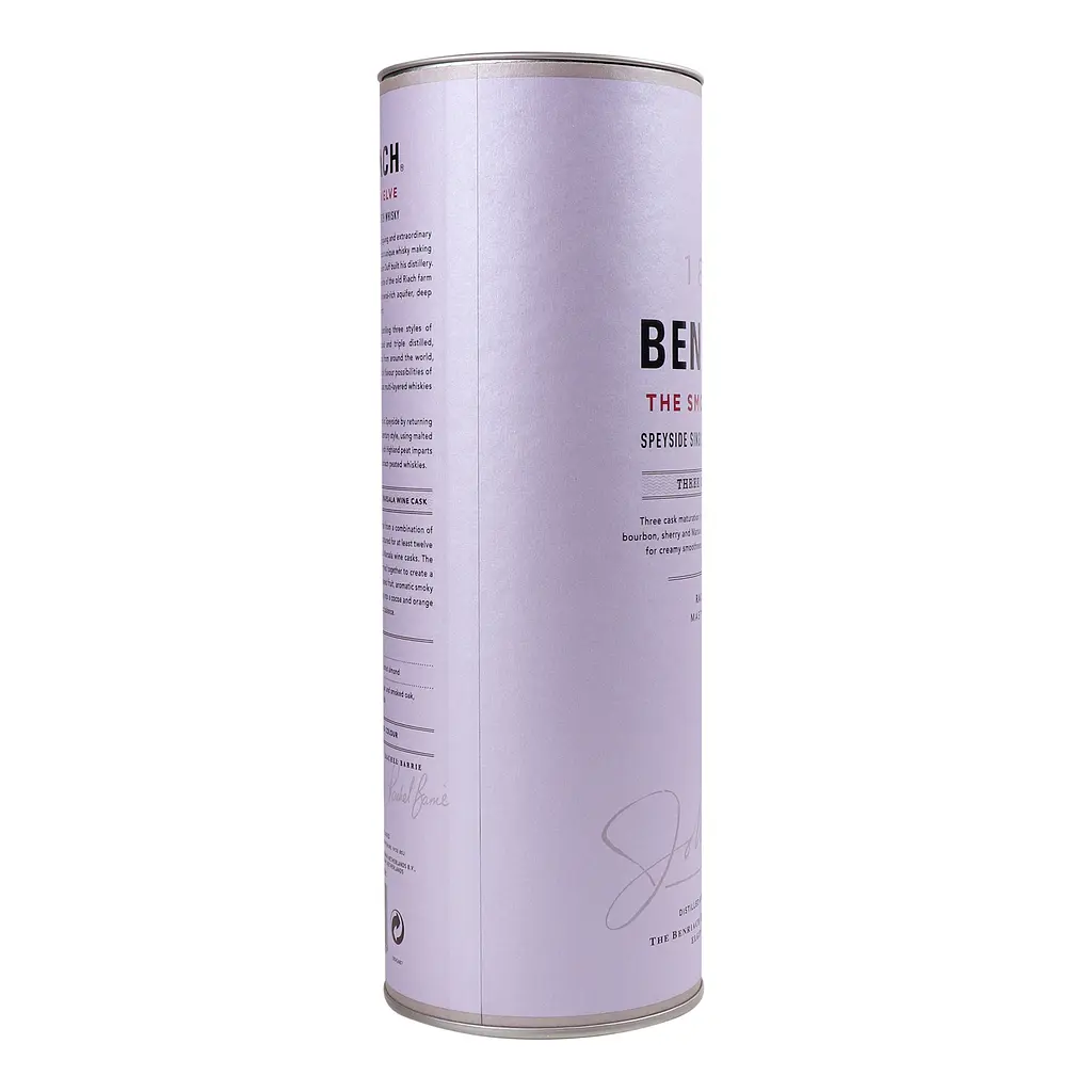 Виски BenRiach The Smoky Twelve 12yo Single Malt Scotch Whisky, в тубусе, 46%, 0,7 л (Q0333) - фото 3