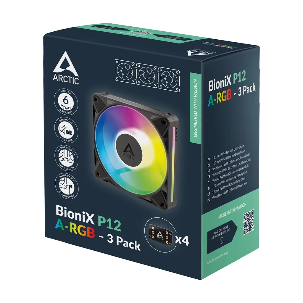 Кулер до корпусу Arctic BioniX P12 A-RGB 3-P (ACFAN00337A) - фото 2