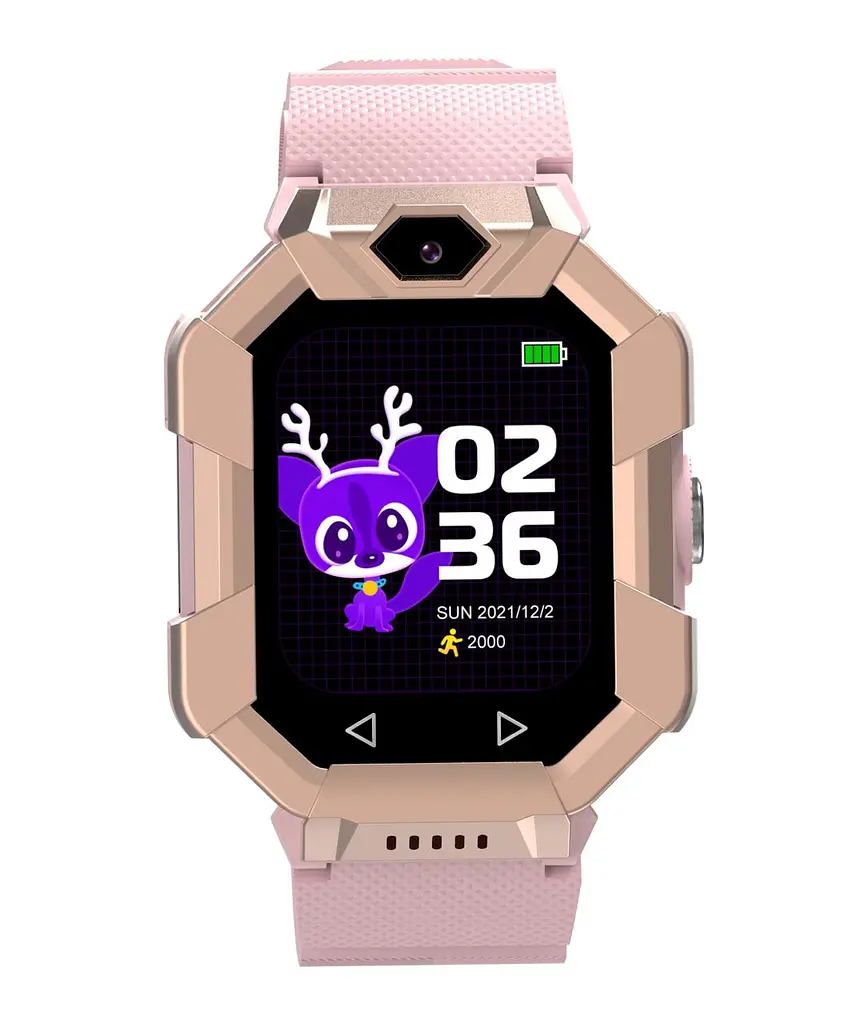 Дитячий смарт годинник Lemfo S11 з GPS трекером, 4G LTE, SIM картою, відеодзвінком, подвійною камерою, прослуховуванням, геолокацією та кнопкою SOS Рожевий - фото 2