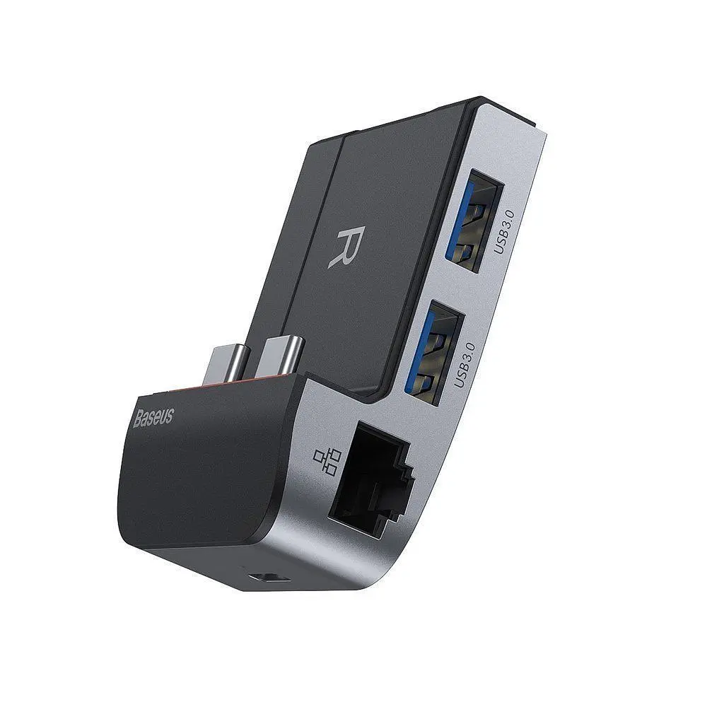 USB-хаб Baseus Armor Age Type-C Bracket Multifunctional Hub Adapter Space Gray (CAHUB-AJ0G) [72636] - фото 4
