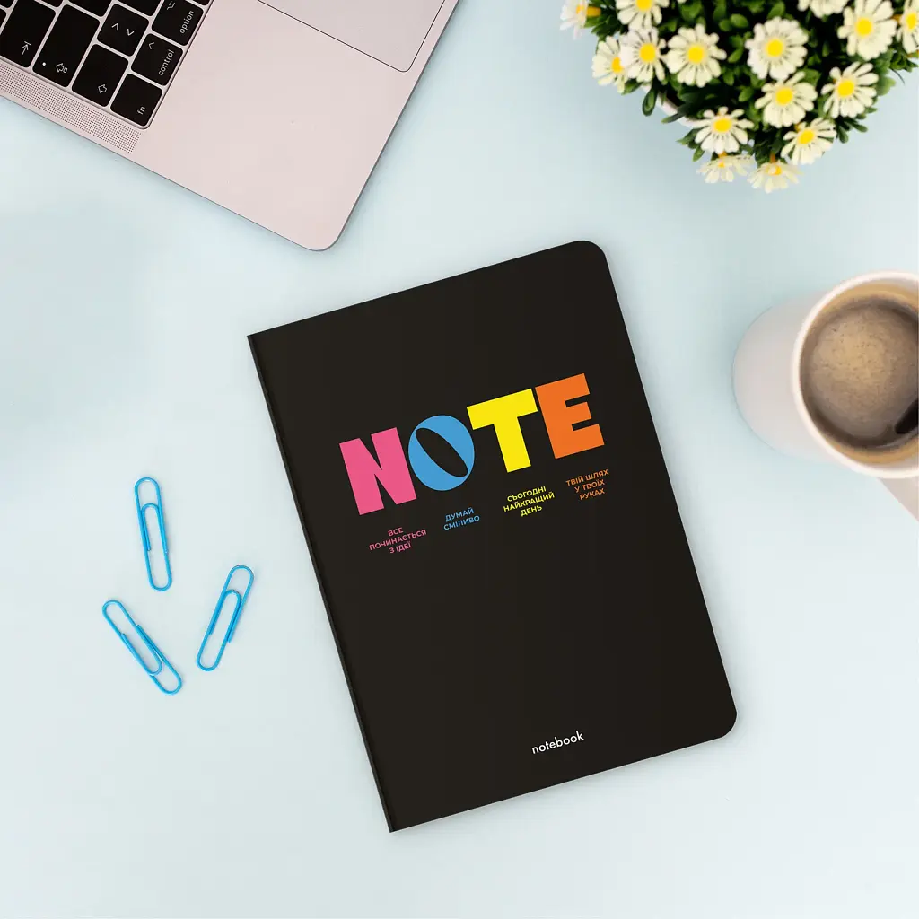 Блокнот у клітинку «NOTE» чорний - фото 5