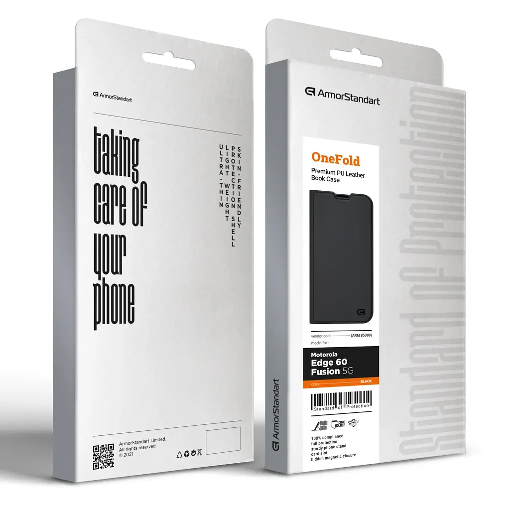 Чохол-книжка ArmorStandart OneFold Case для Motorola Edge 60 Fusion 5G Black - фото 7