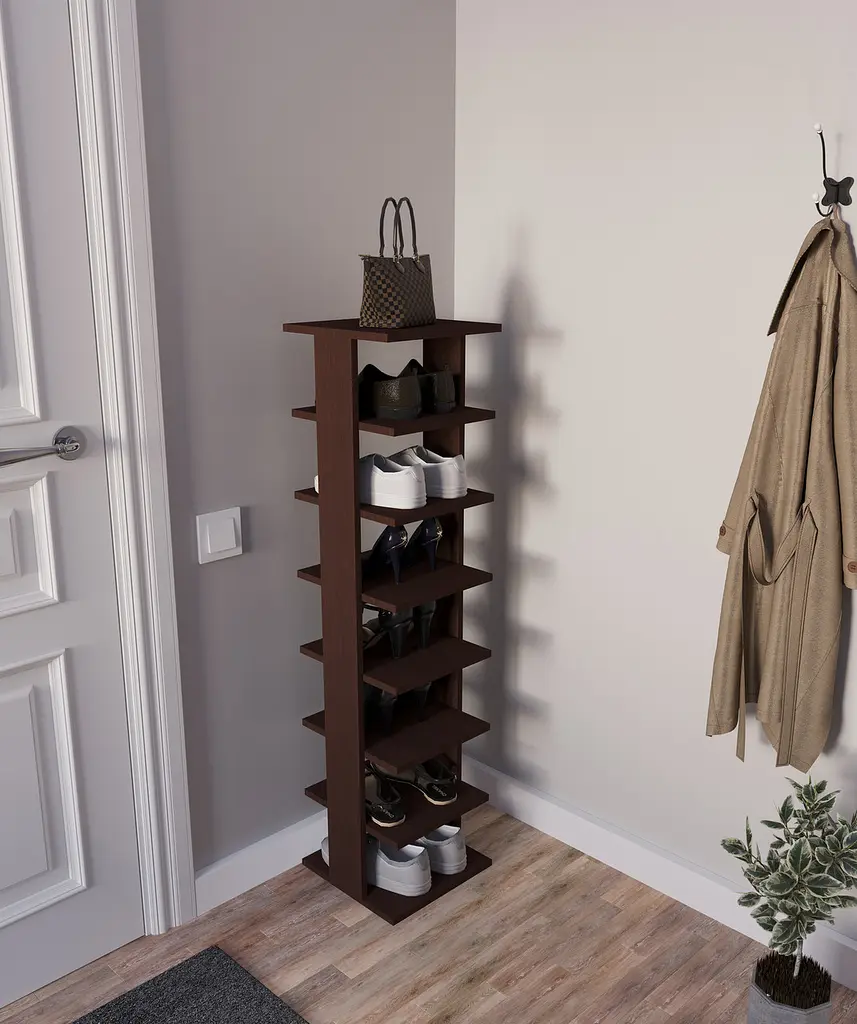 Полиця для взуття Flamecame висока для дому на 7 пар із ДСП OF-1 - фото 4