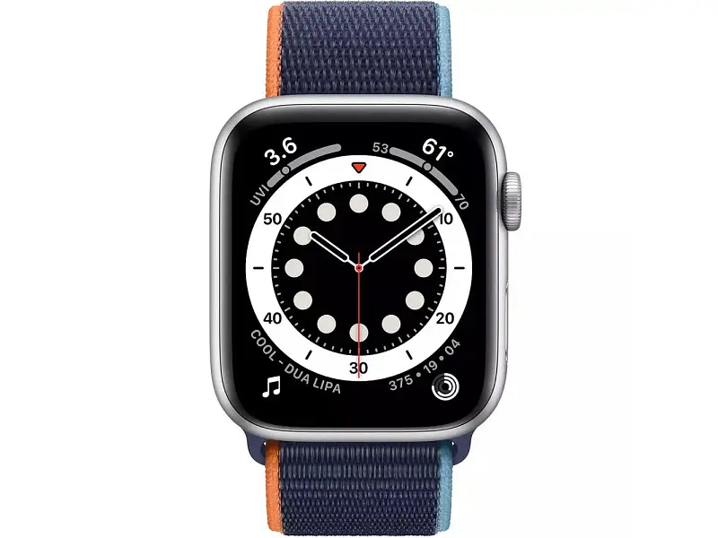 Смарт-годинник Apple Watch SE GPS + Cellular 44mm Silver Aluminum Case w. Deep Navy Sport L. (MYEN2) - фото 2