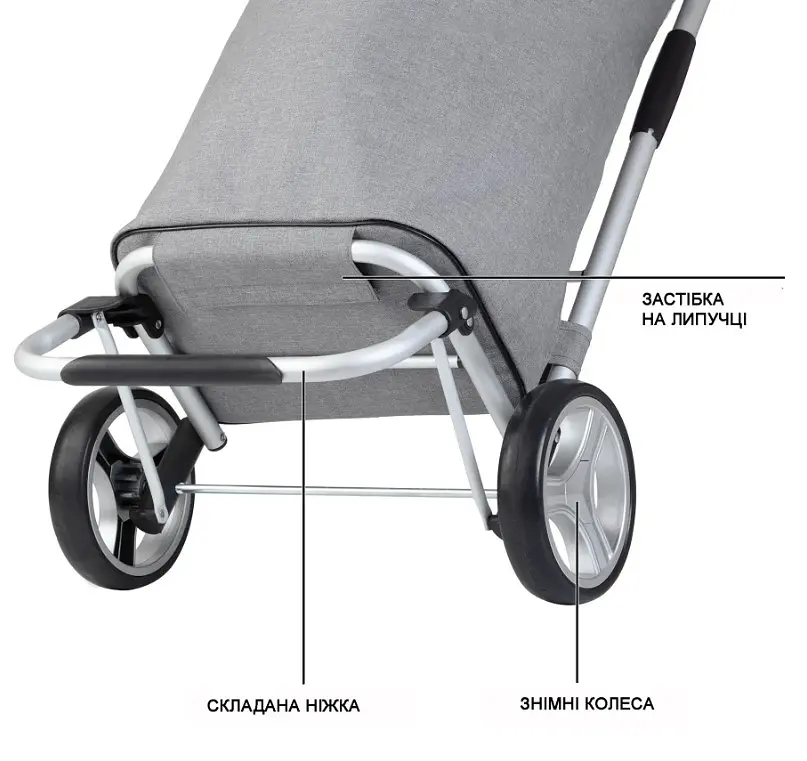 Сумка-візок ShoppingCruiser Foldable 45 Grey (604360) - фото 6