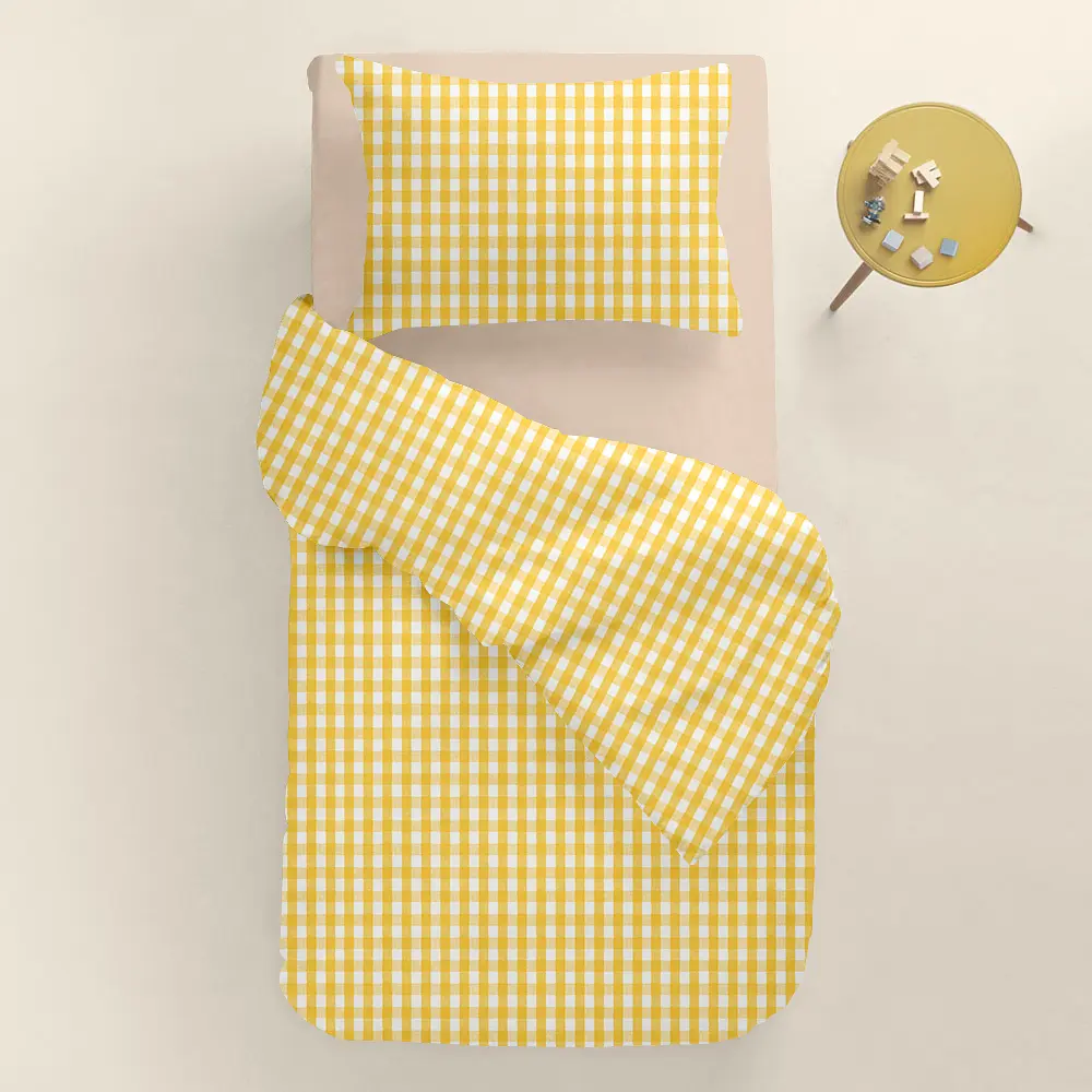 Дитяча постільна білизна в ліжечко YELLOW CHECK COSAS (4822052404058) - фото 2