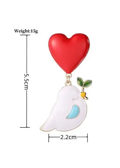 Брошь Голубь мира брошь-булавка символ Украины желто-голубая - фото 3