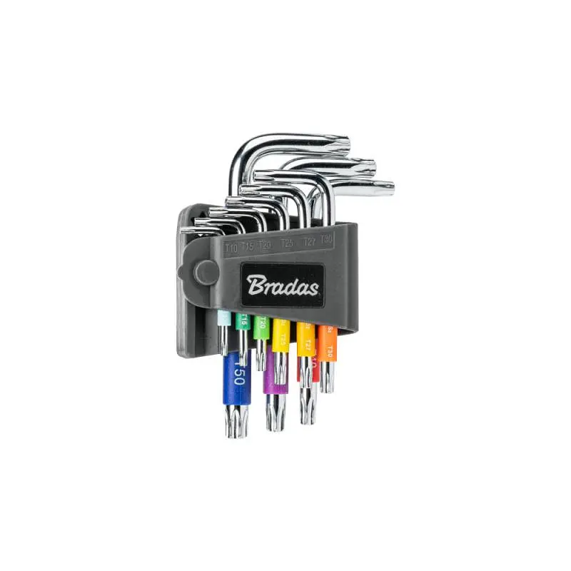 Набір ключів Bradas TORX TX 10-50 9 шт короткі (DIY-HKT62-SH/B)