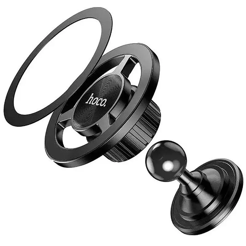 Автодержатель Hoco DCA46 Mini magnetic (center console) Black - фото 2