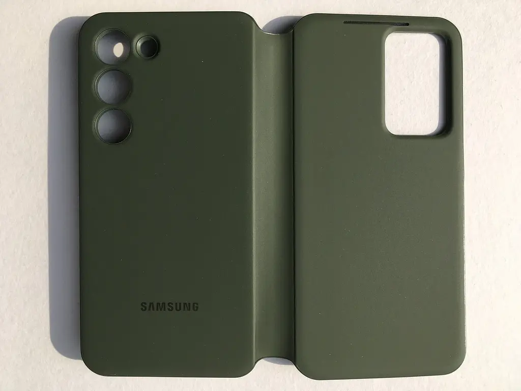 Оригінальний чохол-книжка для Samsung Galaxy S23 Plus S-View Smart Wallet Case EF-ZS916CGEGRU Khaki - фото 6