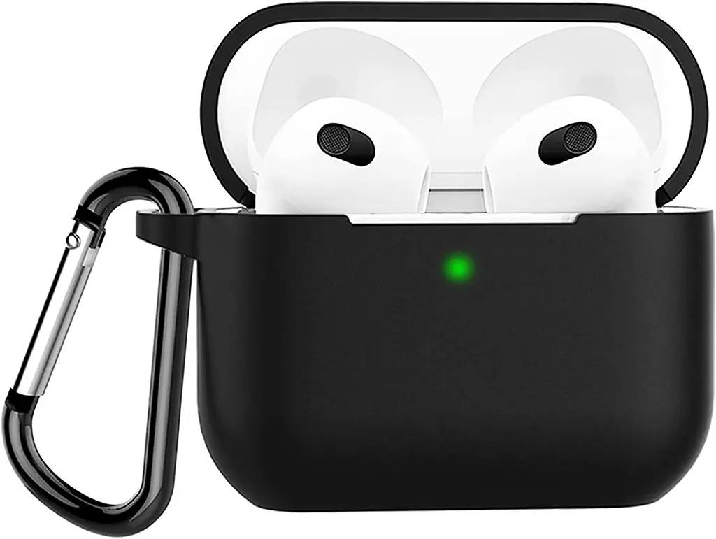 Чехол для наушников Blueo AirPods Pro Silicone Case+Carbine [Black] [45696] - фото 3