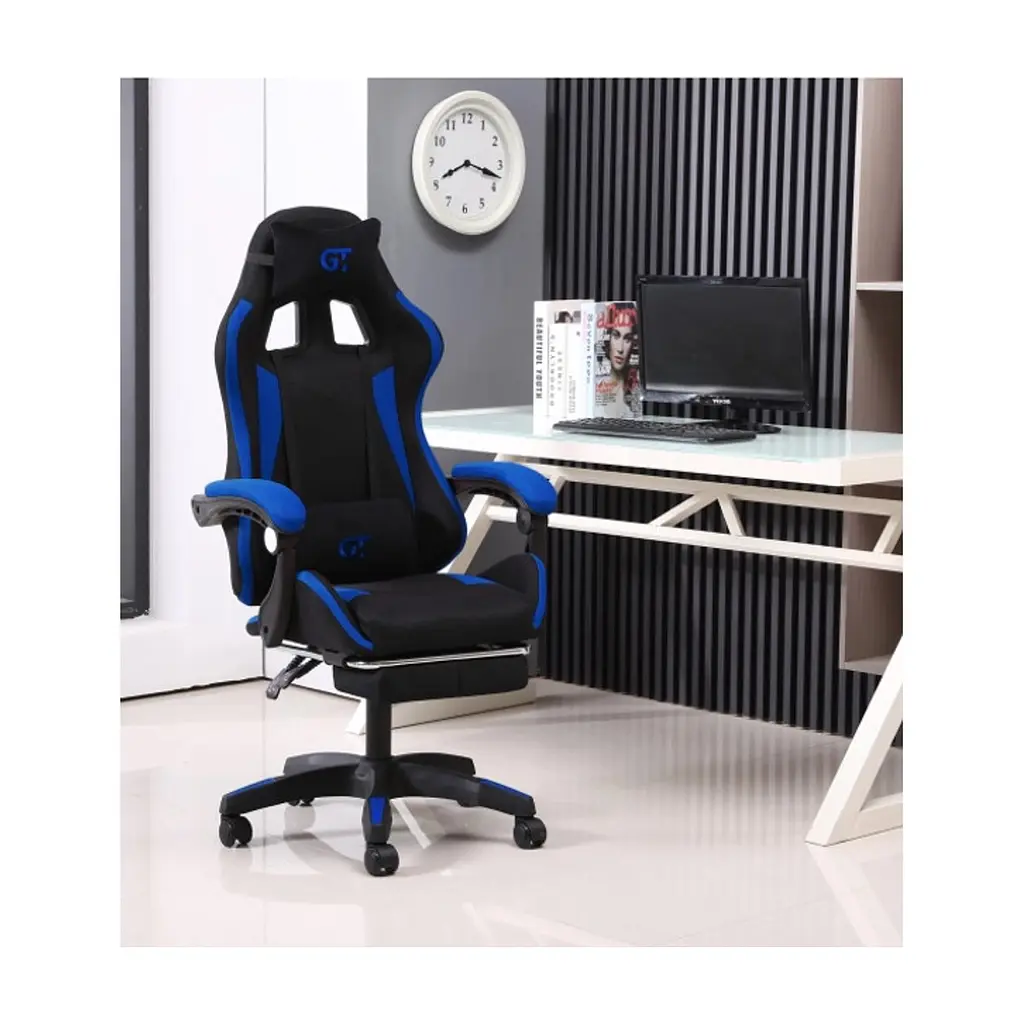 Крісло ігрове GT Racer X-2324 Black/Blue (X-2324 Fabric Black/Blue) - фото 5