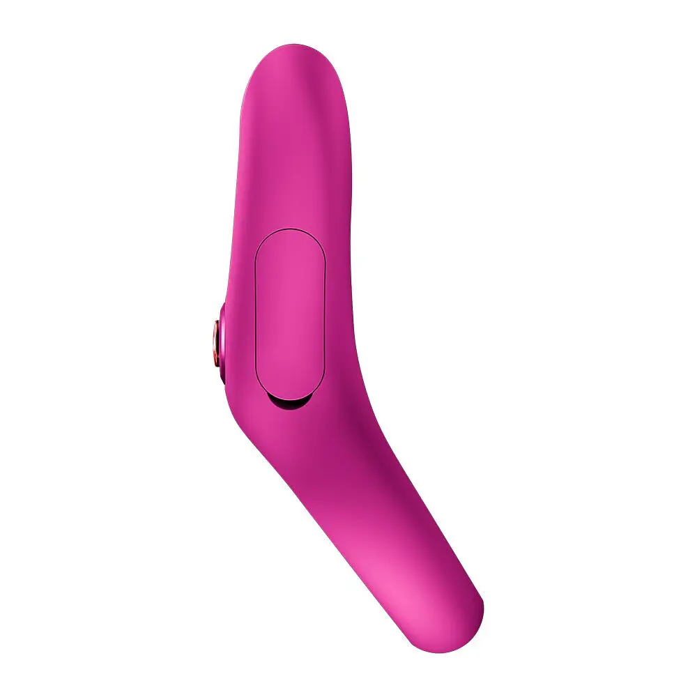Ерекційне віброкільце з подвійною стимуляцією клітора Fun Factory NŌS CLASSIC Magenta, 2 мотори - фото 4