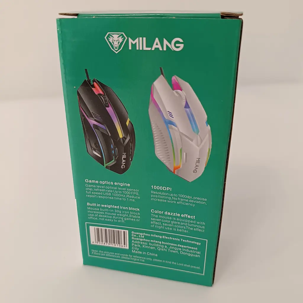 Компьютерная мышь Milang M3 USB, ведущая с RGB подсветкой, черная - фото 11