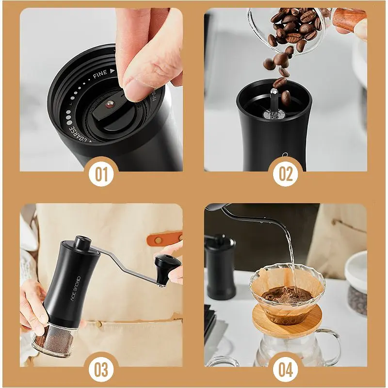 Ручна кавомолка Circle Joy Coffee Grinder CJ-SMDJ01 Black [129239] - фото 9