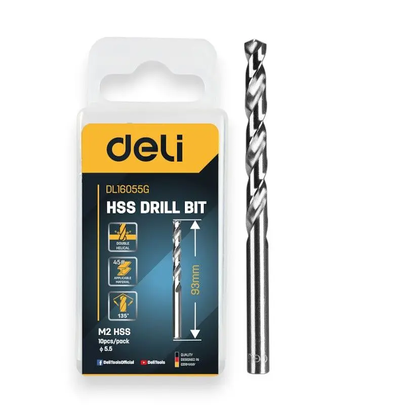 Свердло Hss D5,5 мм Deli EDL16055G