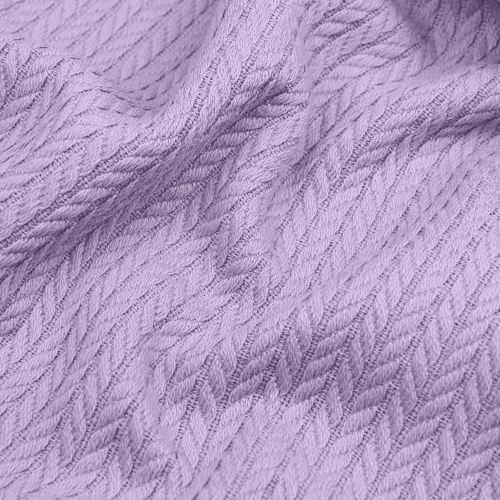 Плед покривало Cosas Lavander Knitted Braid 240х260 см косичка (Blanket_26Lavander_KnittedBraid_240x260) - фото 4