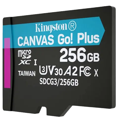 Карта памяти KINGSTON microSDXC Canvas Go Plus 256Gb Class 10 UHS-1 А2 V30 [R-170MB/s] без SD адаптера SDCG3/256GBSP [59155] - фото 5